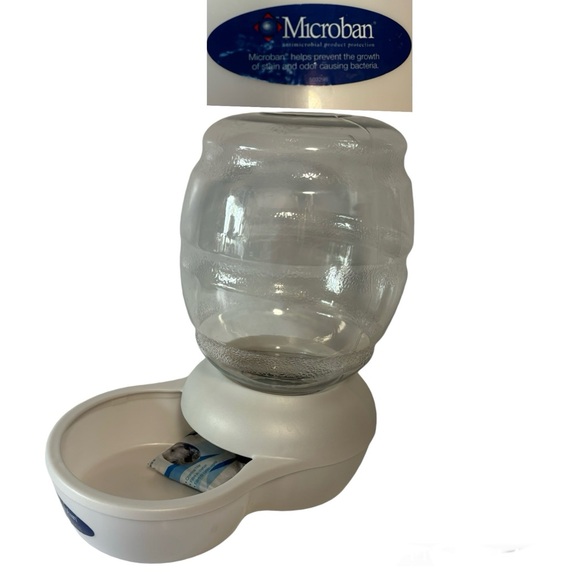 Petmate Replenish Pet Waterer Microban White Gravity Fed Automatic Dispenser Gal - Picture 1 of 11